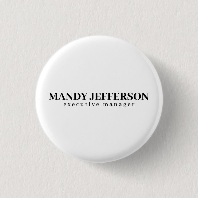 Professional elegant modern minimalist add name button (Front)