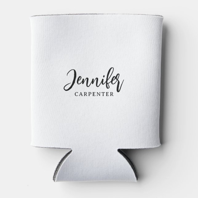 Professional elegant modern minimalist add name can cooler (Front)