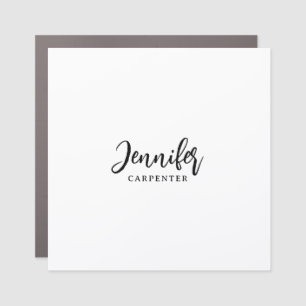 Professional elegant modern minimalist add name car magnet