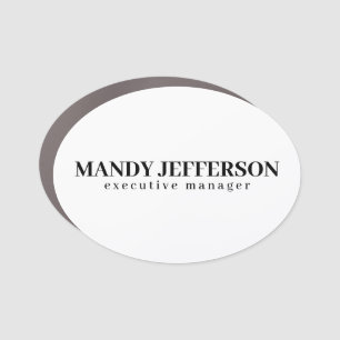 Professional elegant modern minimalist add name car magnet
