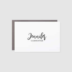 Professional elegant modern minimalist add name car magnet