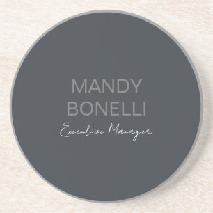 Professional elegant modern minimalist add name coaster