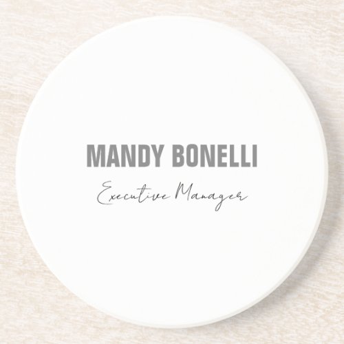 Professional elegant modern minimalist add name coaster