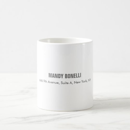 Professional elegant modern minimalist add name coffee mug