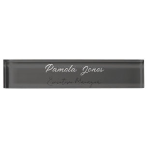 Professional elegant modern minimalist add name desk name plate