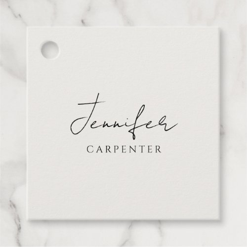 Professional elegant modern minimalist add name favor tags