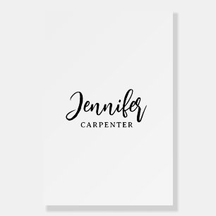 Professional elegant modern minimalist add name foam board