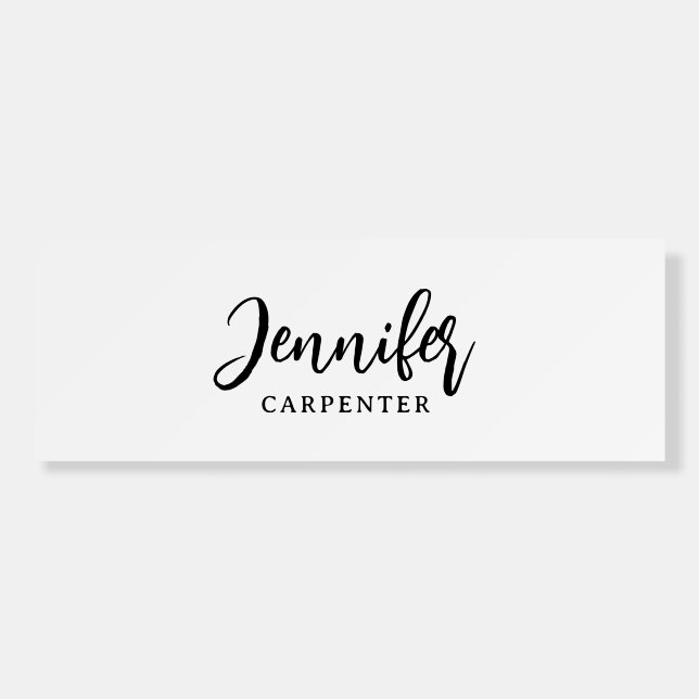 Professional elegant modern minimalist add name foam board (Front)