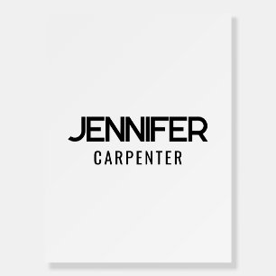 Professional elegant modern minimalist add name foam board