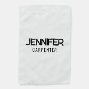 Professional elegant modern minimalist add name garden flag