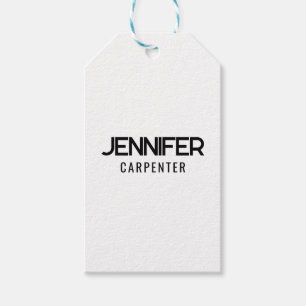 Professional elegant modern minimalist add name gift tags