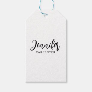 Professional elegant modern minimalist add name gift tags