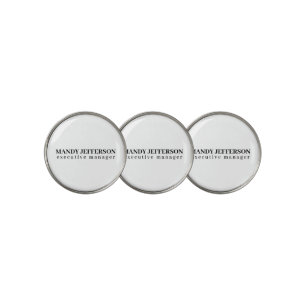 Professional elegant modern minimalist add name golf ball marker