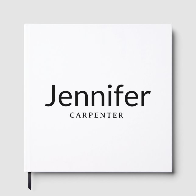 Professional elegant modern minimalist add name guest book (Front)