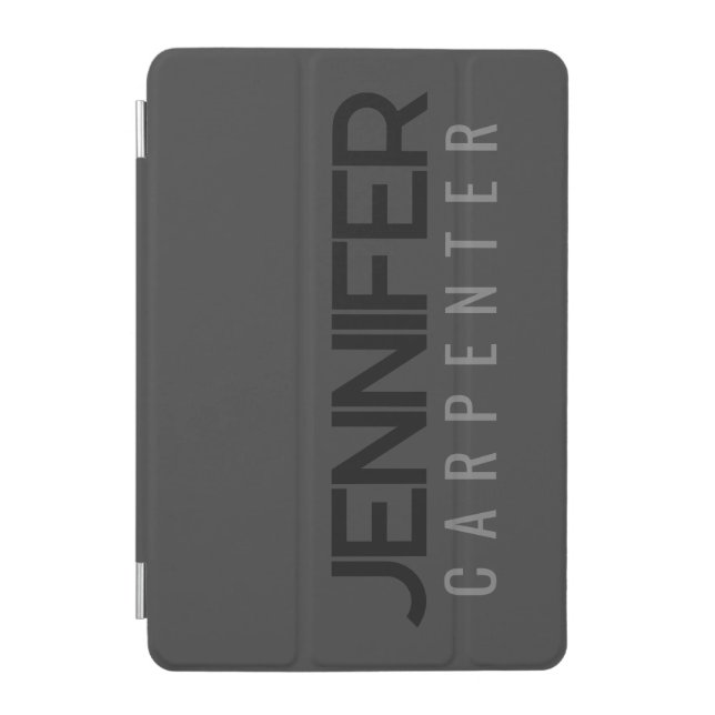 Professional elegant modern minimalist add name iPad mini cover (Front)