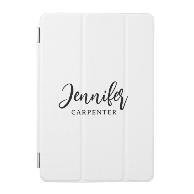 Professional elegant modern minimalist add name iPad mini cover (Front)
