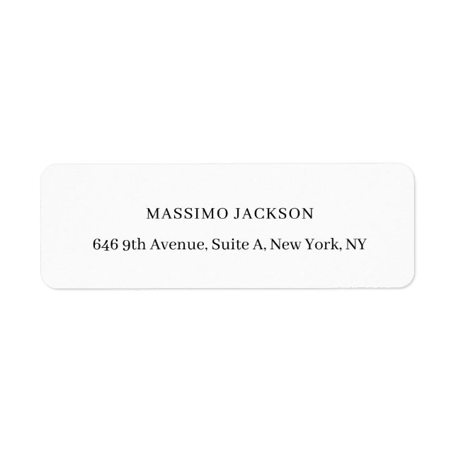 Professional elegant modern minimalist add name label (Front)