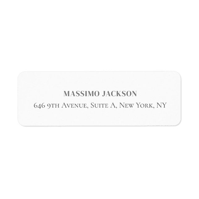 Professional elegant modern minimalist add name label (Front)