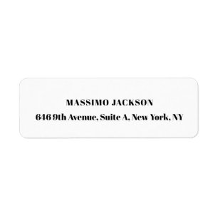 Professional elegant modern minimalist add name label