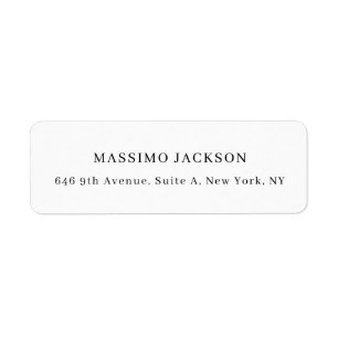 Professional elegant modern minimalist add name label