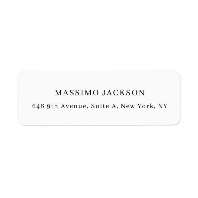 Professional elegant modern minimalist add name label (Front)