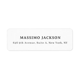 Professional elegant modern minimalist add name label