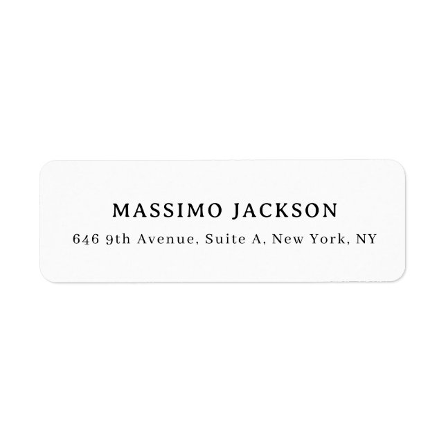 Professional elegant modern minimalist add name label (Front)
