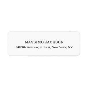 Professional elegant modern minimalist add name label