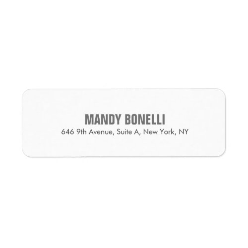Professional elegant modern minimalist add name label