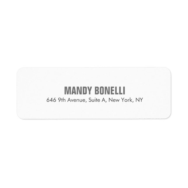 Professional elegant modern minimalist add name label (Front)