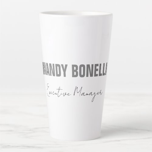 Professional elegant modern minimalist add name latte mug