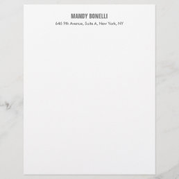 Professional elegant modern minimalist add name letterhead