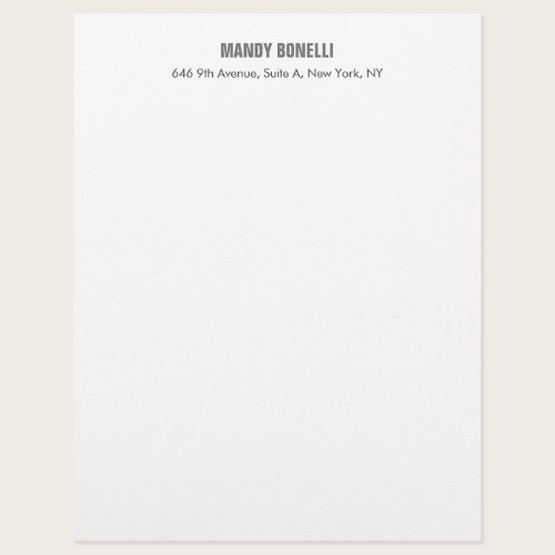 Professional elegant modern minimalist add name letterhead