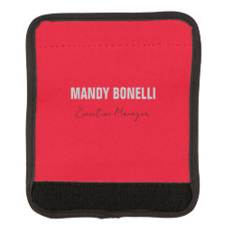 Professional elegant modern minimalist add name luggage handle wrap