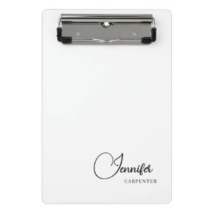 Professional elegant modern minimalist add name mini clipboard