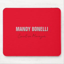 Professional elegant modern minimalist add name mouse pad