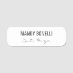 Professional elegant modern minimalist add name name tag