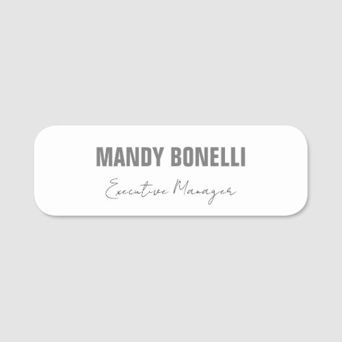 Professional elegant modern minimalist add name name tag