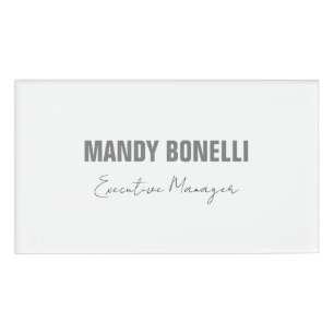 Professional elegant modern minimalist add name name tag