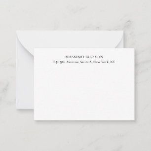 Professional elegant modern minimalist add name note card