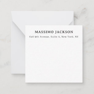 Professional elegant modern minimalist add name note card