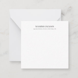 Professional elegant modern minimalist add name note card