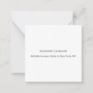 Professional elegant modern minimalist add name note card