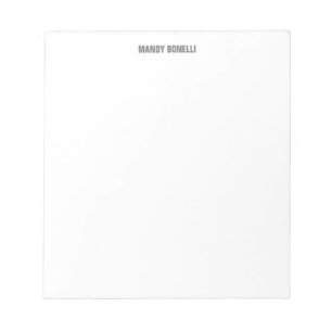 Professional elegant modern minimalist add name notepad