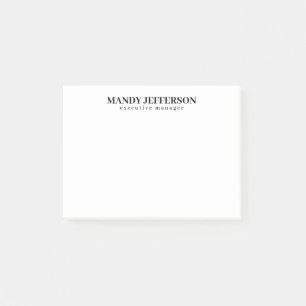 Professional elegant modern minimalist add name post-it notes
