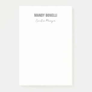 Professional elegant modern minimalist add name post-it notes