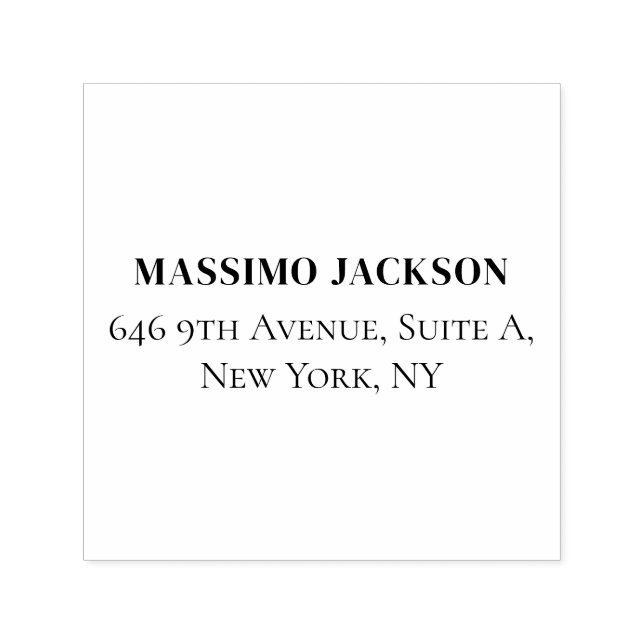 Professional elegant modern minimalist add name self-inking stamp (Design)