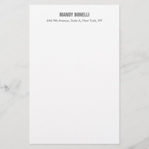 Professional elegant modern minimalist add name stationery