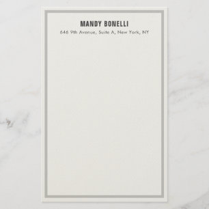Professional elegant modern minimalist add name stationery