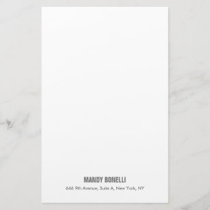 Professional elegant modern minimalist add name stationery